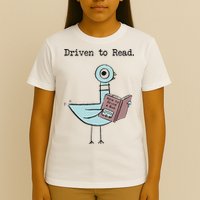 Funny Driven To Read Pigeon Library Reading Books Reader Funny T-Shirt