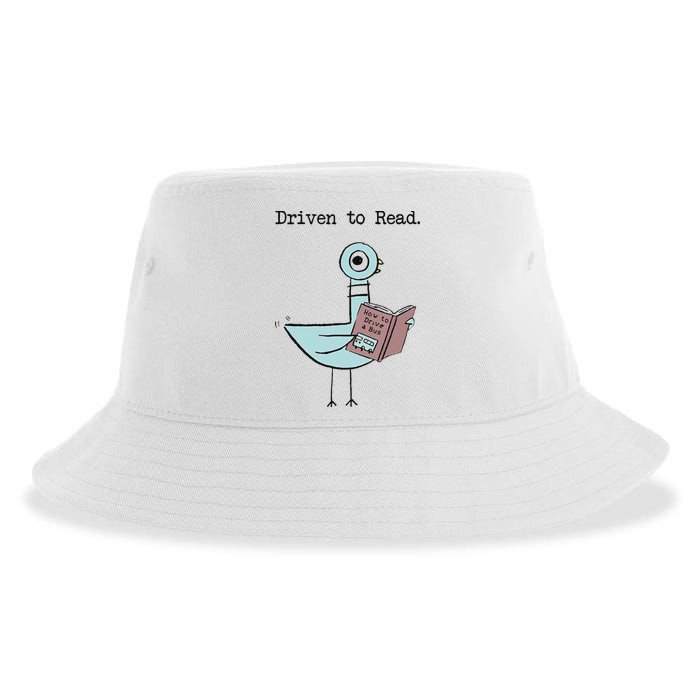 Funny Driven To Read Pigeon Library Reading Books Reader Funny Sustainable Bucket Hat