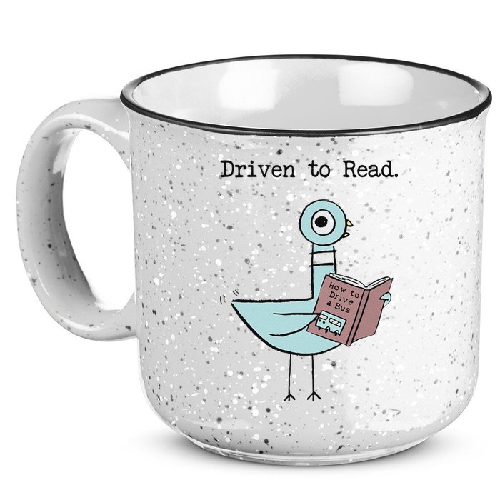 Funny Driven To Read Pigeon Library Reading Books Reader Funny 15oz Campfire Ceramic Mug