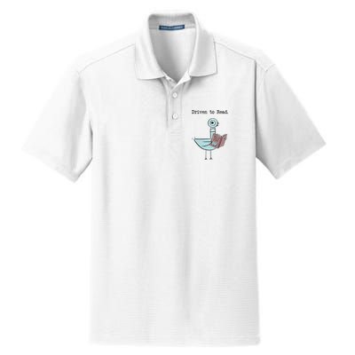 Funny Driven To Read Pigeon Library Reading Books Reader Funny Dry Zone Grid Polo