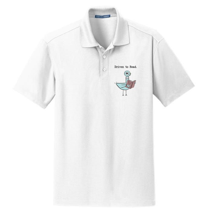 Funny Driven To Read Pigeon Library Reading Books Reader Funny Dry Zone Grid Polo