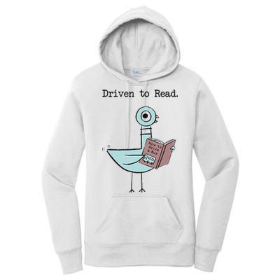 Funny Driven To Read Pigeon Library Reading Books Reader Funny Women's Pullover Hoodie