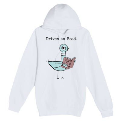 Funny Driven To Read Pigeon Library Reading Books Reader Funny Premium Pullover Hoodie