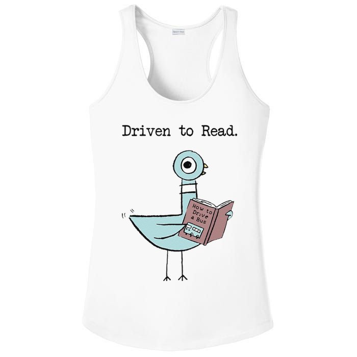 Funny Driven To Read Pigeon Library Reading Books Reader Funny Ladies PosiCharge Competitor Racerback Tank