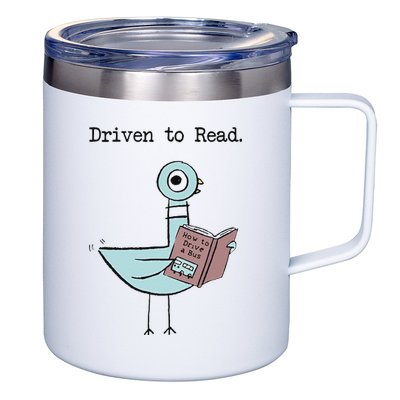 Funny Driven To Read Pigeon Library Reading Books Reader Funny 12oz Stainless Steel Coffee Mug
