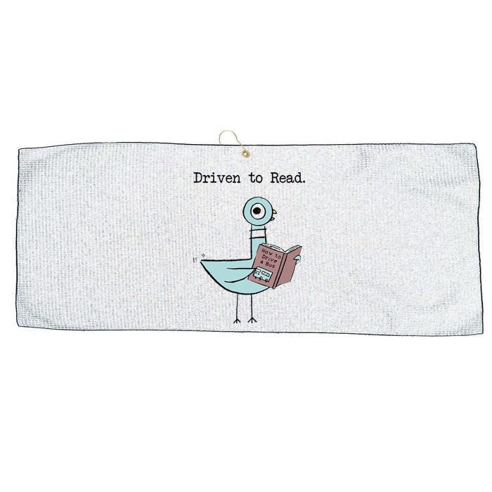 Funny Driven To Read Pigeon Library Reading Books Reader Funny Large Microfiber Waffle Golf Towel