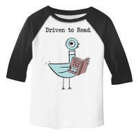 Funny Driven To Read Pigeon Library Reading Books Reader Funny Toddler Fine Jersey T-Shirt
