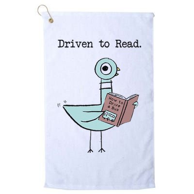 Funny Driven To Read Pigeon Library Reading Books Reader Funny Golf Towel
