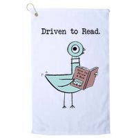 Funny Driven To Read Pigeon Library Reading Books Reader Funny Golf Towel