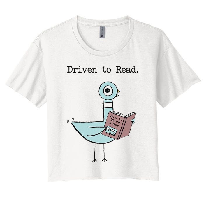 Funny Driven To Read Pigeon Library Reading Books Reader Funny Crop Top