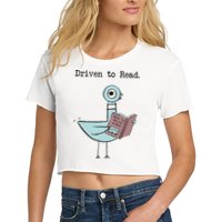 Funny Driven To Read Pigeon Library Reading Books Reader Funny Crop Top