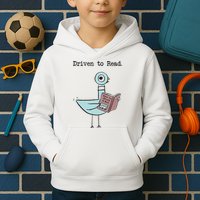 Funny Driven To Read Pigeon Library Reading Books Reader Funny Kids Hoodie