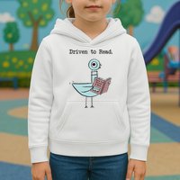 Funny Driven To Read Pigeon Library Reading Books Reader Funny Kids Hoodie