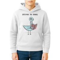 Funny Driven To Read Pigeon Library Reading Books Reader Funny Kids Hoodie
