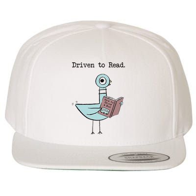 Funny Driven To Read Pigeon Library Reading Books Reader Funny Wool Snapback Cap
