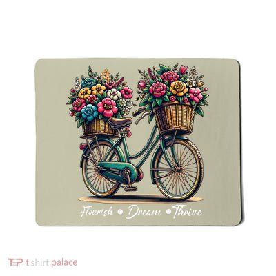 Flourish Dream Thrive Floral Bike Subtle 8647 Trump Resist Mousepad