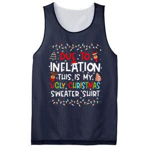 Funny Due To Inflation This Is My Ugly Sweater For Christmas Mesh Reversible Basketball Jersey Tank