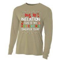 Funny Due To Inflation This Is My Ugly Sweater For Christmas Cooling Performance Long Sleeve Crew