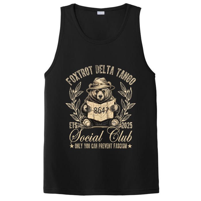 Foxtrot Delta Tango Social Club Only You Can Prevent Fascism PosiCharge Competitor Tank