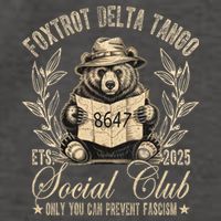 Foxtrot Delta Tango Social Club Only You Can Prevent Fascism Vector Backpack