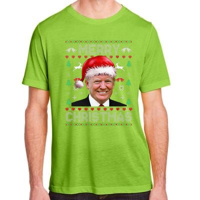 Funny Donald Trump Merry Christmas Family Ugly Sweater Xmas Gift Adult ChromaSoft Performance T-Shirt