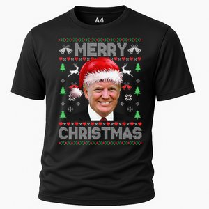 Funny Donald Trump Merry Christmas Family Ugly Sweater Xmas Gift Cooling Performance Crew T-Shirt