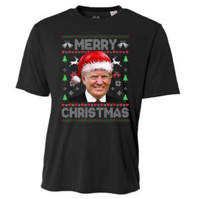 Funny Donald Trump Merry Christmas Family Ugly Sweater Xmas Gift Cooling Performance Crew T-Shirt