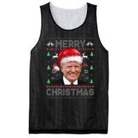 Funny Donald Trump Merry Christmas Family Ugly Sweater Xmas Gift Mesh Reversible Basketball Jersey Tank