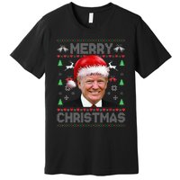 Funny Donald Trump Merry Christmas Family Ugly Sweater Xmas Gift Premium T-Shirt