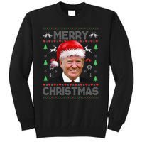 Funny Donald Trump Merry Christmas Family Ugly Sweater Xmas Gift Tall Sweatshirt