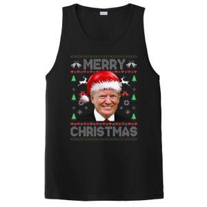 Funny Donald Trump Merry Christmas Family Ugly Sweater Xmas Gift PosiCharge Competitor Tank