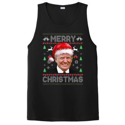 Funny Donald Trump Merry Christmas Family Ugly Sweater Xmas Gift PosiCharge Competitor Tank