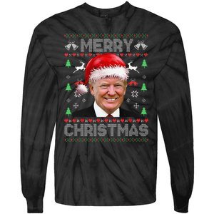 Funny Donald Trump Merry Christmas Family Ugly Sweater Xmas Gift Tie-Dye Long Sleeve Shirt