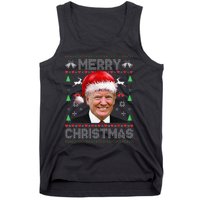 Funny Donald Trump Merry Christmas Family Ugly Sweater Xmas Gift Tank Top