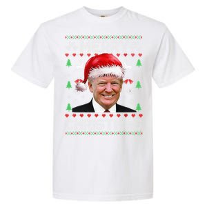 Funny Donald Trump Merry Christmas Family Ugly Sweater Xmas Gift Garment-Dyed Heavyweight T-Shirt