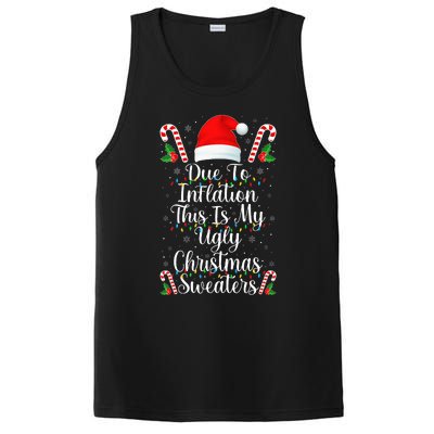 Funny Due to Inflation Ugly Christmas Sweaters PosiCharge Competitor Tank