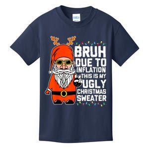 Funny Due To Inflation Ugly Christmas Sweaters Kids T-Shirt