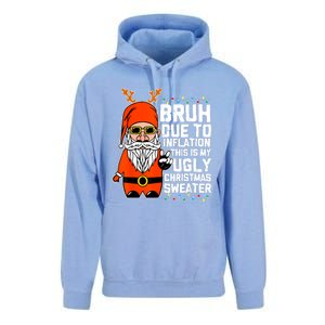 Funny Due To Inflation Ugly Christmas Sweaters Unisex Surf Hoodie