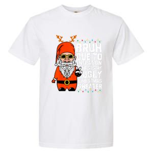 Funny Due To Inflation Ugly Christmas Sweaters Garment-Dyed Heavyweight T-Shirt