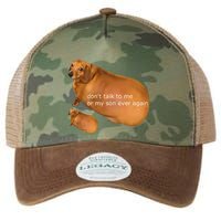 Funny DonT Talk To Me Or My Son Ever Again Geek Dog Meme Legacy Tie Dye Trucker Hat