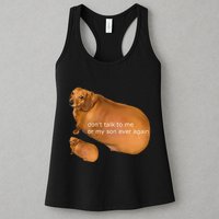 Funny DonT Talk To Me Or My Son Ever Again Geek Dog Meme Womens Tank Top