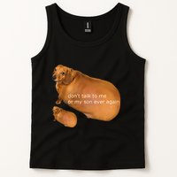 Funny DonT Talk To Me Or My Son Ever Again Geek Dog Meme Tank Top