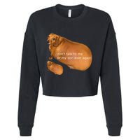 Funny DonT Talk To Me Or My Son Ever Again Geek Dog Meme Cropped Pullover Crew