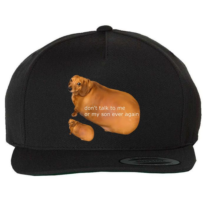Funny DonT Talk To Me Or My Son Ever Again Geek Dog Meme Wool Snapback Cap