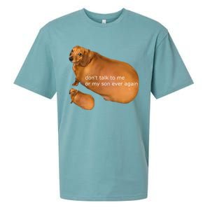 Funny DonT Talk To Me Or My Son Ever Again Geek Dog Meme Sueded Cloud Jersey T-Shirt