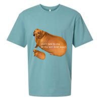 Funny DonT Talk To Me Or My Son Ever Again Geek Dog Meme Sueded Cloud Jersey T-Shirt