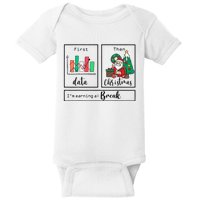 First Data Then Christmas I'm Earning A Break Psychologist Baby Bodysuit