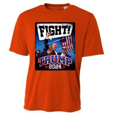 Fight! Donald Trump 2024 Supporters Political Product Cooling Performance Crew T-Shirt