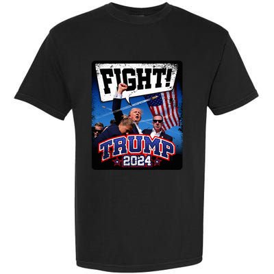 Fight! Donald Trump 2024 Supporters Political Product Garment-Dyed Heavyweight T-Shirt