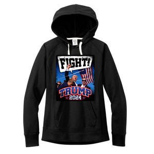 Fight! Donald Trump 2024 Supporters Political Product Women's Fleece Hoodie